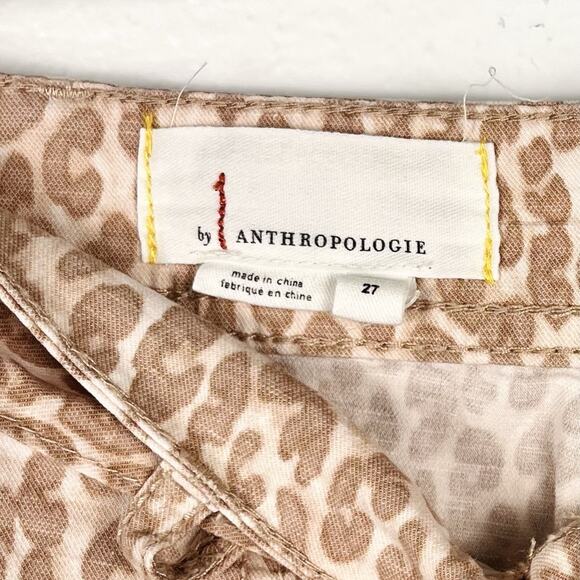 NWOT Anthropologie Women Pants Size 27 The Wanderer Animal Print Belted - Picture 5 of 6